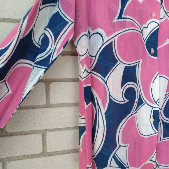 Vintage 60s 70s White Stag Disco Shirt 44" Bust Size 20 Large Butterfly Collar - Picture 6 of 13